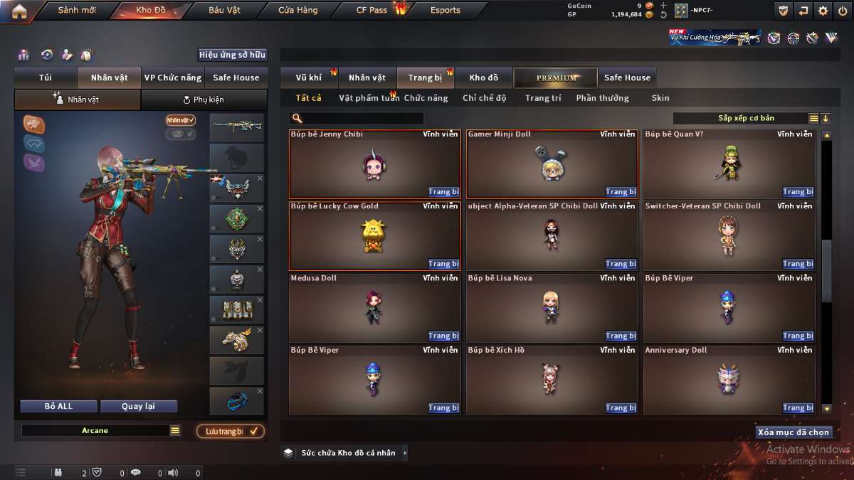 shop acc cf uy tin gia re